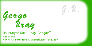 gergo uray business card